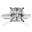 Pierra's Engagement Ring - Cushion Cut CZ Diamond 925 Sterling Silver