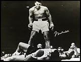 Muhammad Ali Signed 16 X 20 Black And White Photo - Ali Over Liston - (Online Authentics)