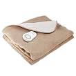 Sunbeam Fleece Throw Electric Heated Warming Blanket Home Choice, Assorted Colors & Styles