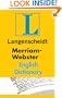 Langenscheidt Merriam-Webster English Dictionary