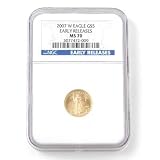 2007 Early Release $5 Gold American Eagle Coin NGC MS70