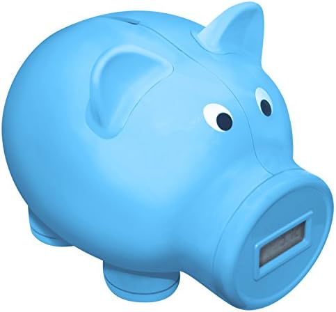 Merchandisely Blue Digital Electronic Piggy Bank - Coin Counter for Kids