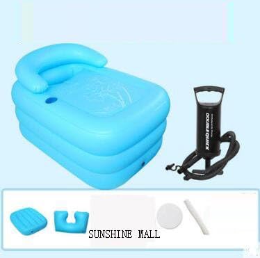 Folding bathtub, Portable bathtub, Plastic bathtub ,Spa bathtub, Massage bathtub.Inflatable tub48 (Blue)