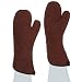 San Jamar 817TM Heavy Duty Terry Cloth Temperature Protection Oven Mitt, 17" Length, Brown