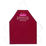 Attitude Apron Consumption of Wine Apron, Burgundy, One Size Fits Most
