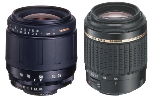 Tamron Twin Zoom Kit 2: AF 28-80mm f/3.5-5.6 Aspherical Lens and AF 55-200mm f/4.0-5.6 DI-II LD Macro Lens for Nikon Digital SLR Cameras