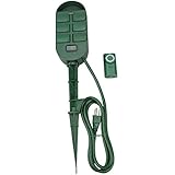 Woods 59785 6-Outlet Power Stake with Timer and Remote Control