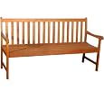 LNO79044 - Eucalyptus Five Foot Outdoor Garden Bench - Solid FSC Hard Wood (Natural Color)