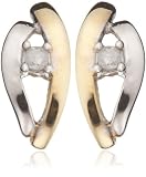 Image of 9ct Two Tone Gold AME108515 Ladies .05ct Diamond Stud Earrings
