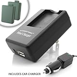 PRO SERIES LC-E5 Replacement LP-E5 / LPE5 Battery Charger and Two Batteries ....