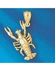Dazzlers Solid 14k Gold Lobster Charm Pendant Available in three colors from jewelsberry (weights: 1.8 grams only)