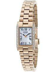 Citizen Womens EW9813-50D Eco-Drive Silhouette Crystal Stainless Steel Rose-Gold Watch