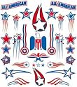 Stick-On Decal, Stars & Stripes