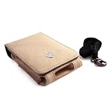 braune Lamborghini Leder Tasche für Apple Ipod Touch - Luxus Etui Case Box Ledertasche -