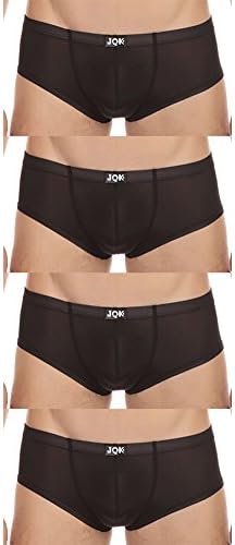 Mens Classic Underwear Sexy Ice Silk Boxer Briefs Single Or Pack (M, B PACK OF 4)
