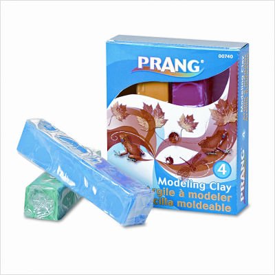 Reusable Modeling Clay Assortment, Four 4oz Packets per Set, Four Colors