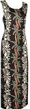 Long Tank Dress - Coconut Panel A-Shape 18 Side Slits Hawaiian Aloha Slip Dress