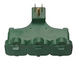 Coleman Cable 3 Outlet Outdoor Adapter with Right Angle Plug #9910-05