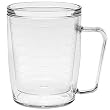 Clear 18 oz Insulated Coffee Mug, Clear
