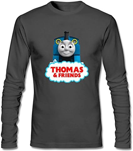 Henryoo Boy's Thomas The Tank Engine &amp; Friends Long Sleeve Cotton T Shirt dark grey M