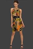 Draped Floral with Belt Dresses