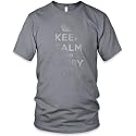Keep Calm and Carry On (Metallic Silver) Fine Jersey T-Shirt