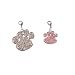 Rhinestone Paw Pet Charm - Clear - Large
