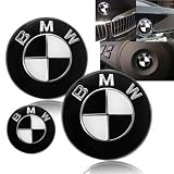 1986-1992 BMW E30 3-Series M3 Black Hood - Trunk - Steering Wheel Emblems Set by BMW