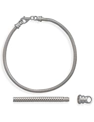 8.5" 3mm Snake Story Bead Bracelet