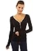PattyBoutik Women's 1/2 Zip Front V Neck Blouse
