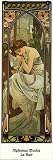 Art Print, La Nuit, 1899 by Alphonse Maria Mucha, Final Size: 11.75 in X 35.5 in.