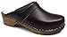World of Clogs AM100 Brown leather Swedish Unisex Wooden Clogs - Size 40