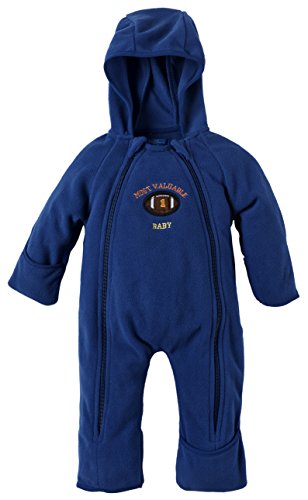 Ixtreme Baby Boys Hooded One Piece Fleece Pajama Blanket Sleeper Coverall Pram - Royal (18 Months)