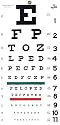 Grafco Snellen Type Plastic Eye Chart, Non-Reflective Matte Finish With Green and Red Color Bar