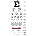 Grafco Snellen Type Plastic Eye Chart, Non-Reflective Matte Finish With Green and Red Color Bar