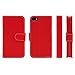 iPhone 5 / 5s Case, Snugg - Red Leather iPhone 5/5s Flip Case Premium Wallet Phone Cover with Card Slots for Apple iPhone 5 / 5s
