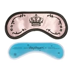 Swarovski daydream Crown Pink S-4006 Schlafmaske mit Krone in Rosa mit Swarovski Elements, ca. 20 x 9 cm