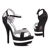 Produkt-Bild: Damen Schuhe, PUMPS, PEEP TOE PLATEAU HIGH HEELS STILETTO, 8884-19, Satin