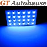 Cool Blue Color 1pcs 24 LED Car Interior Lights 12v, 3 Adapter (T10, Ba9s, and...
