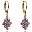 Dangle Tanzanite Earrings in 14 Karat Yellow Gold