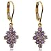 Dangle Tanzanite Earrings in 14 Karat Yellow Gold