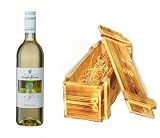K&ouml;nigschaffhausen Flaneur M&uuml;ller Thurgau Qba trocken Wei&szlig;wein 2012 11,0% 0,75l Flasche in Holzkiste geflammt