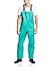 ONGUARD 71050 PVC on Nylon Polyester Chemtex Level C Bib Overall with Plain Front, Green, Size Large