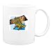 Mug with dinosaur, prehistoric, pangolin, animal, scale, lizard