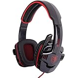 Sades? SADES Professional USB PC Gaming Headset with Mic & Remoter (SA-901 Black + Red)