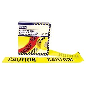 NORTH SAFETY CT3YE2 CAUTION BARRICADE TAPE 3x1,000'x0.02 - YELLOW by North Safety Equipment