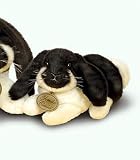 Black and White Lop Ear Bunny Rabbit Yomiko Classic Realistic Stuffed Animal by Russ Berrie