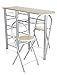 KITCHEN BREAKFAST BAR TABLE & 2 CHAIRS SET SPACE SAVER HONEYMOON STYLE