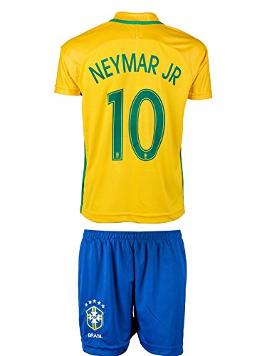 Brazil 2016/17 NEYMAR #10 Home Soccer Kids Jersey - AllYouth Sizes