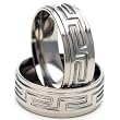 New GREEK KEY Titanium Band, Free Sizing Ring 4-17!